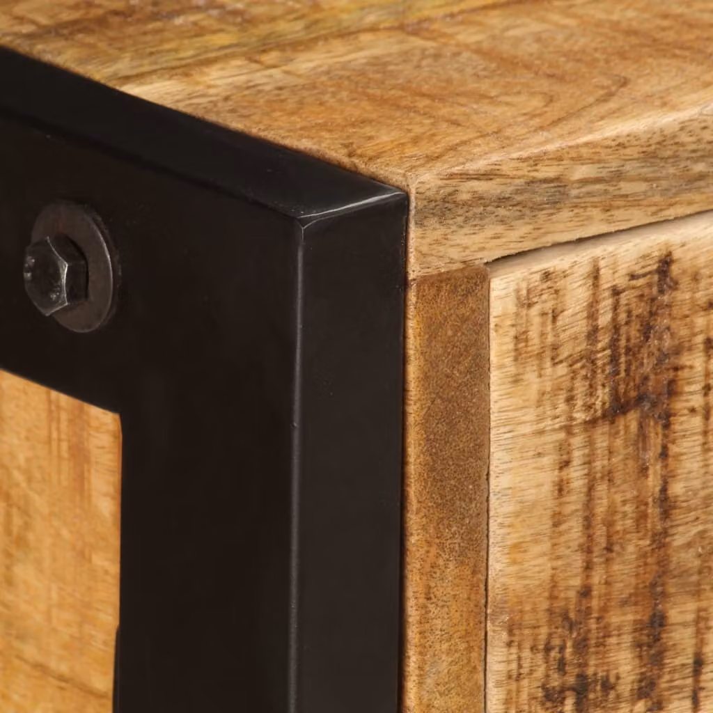 vidaXL Credenza con 3 cassetti 110 x 35 x 75 cm in legno massiccio di mango