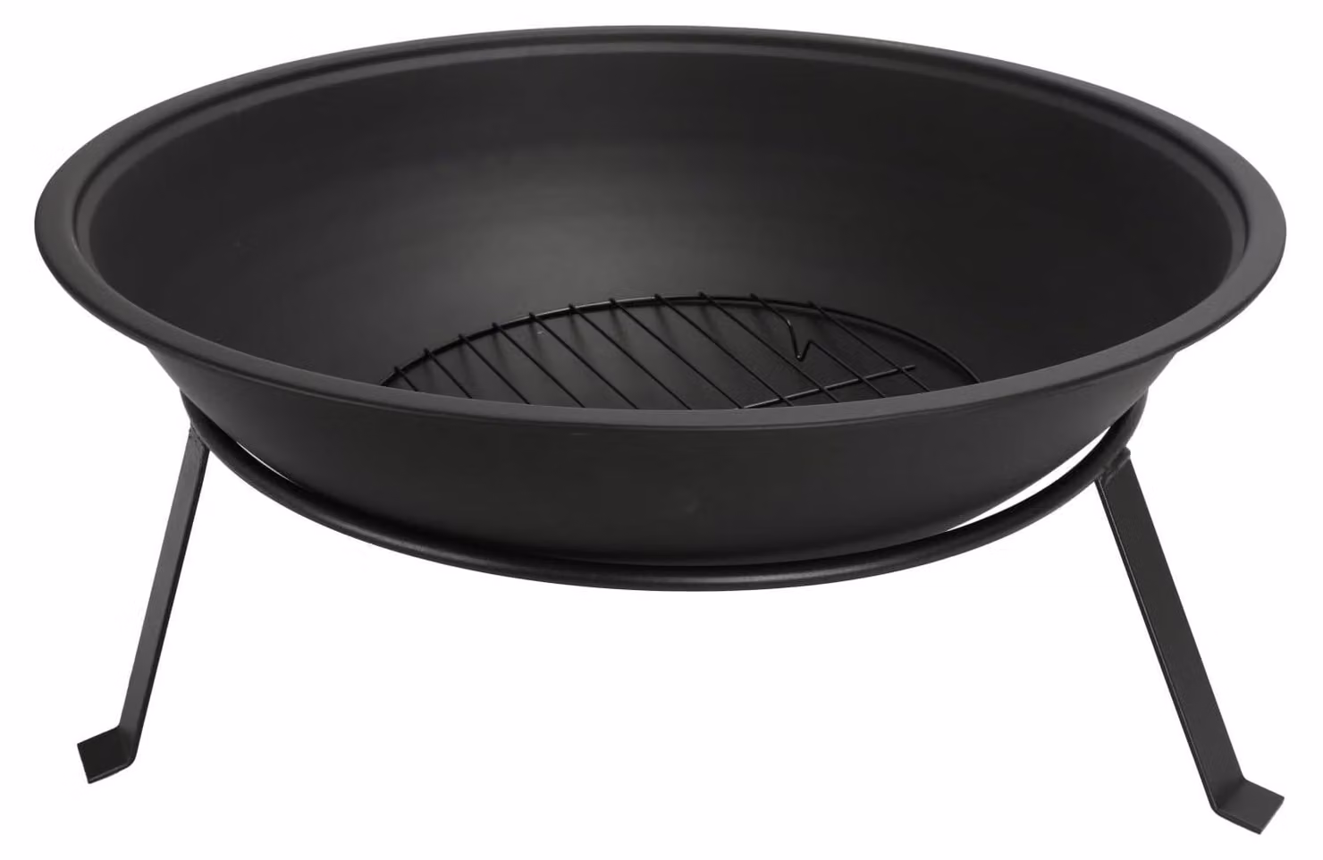 Focolare da giardino, 55 cm, con griglia, braciere in acciaio per legna e carbone