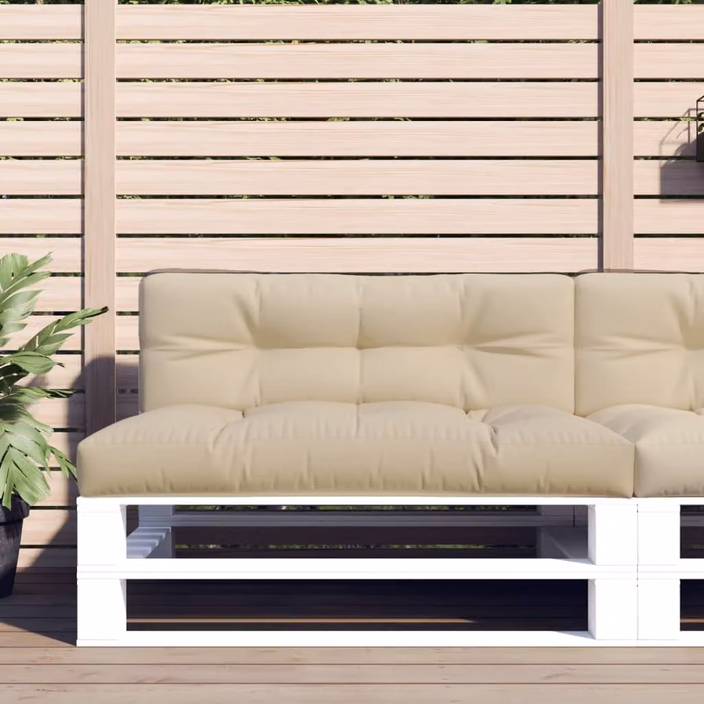vidaXL Cuscino per Pallet Beige 120x40x12 cm in Tessuto
