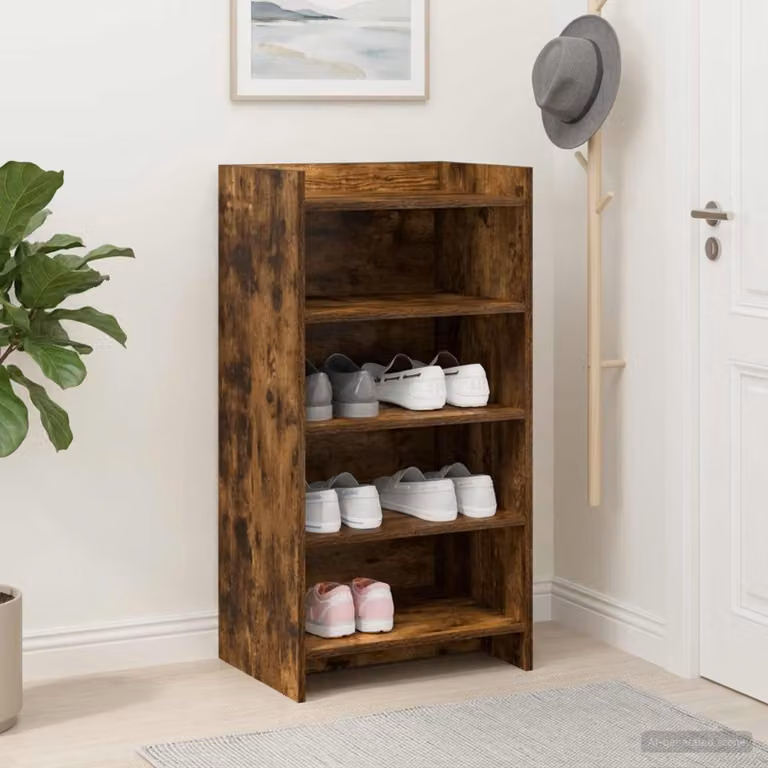 Mobile porta scarpe con ripiani vidaXL in stile moderno, colore marrone, L 48 cm x P 36 cm x H 92 cm
