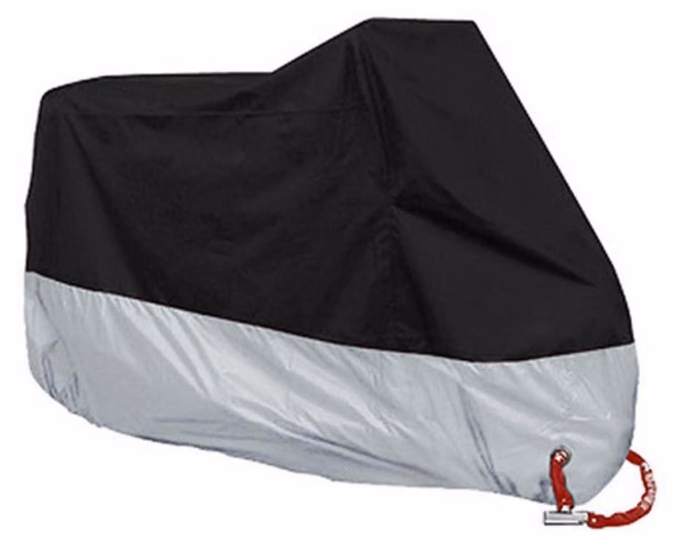 Copertura per motocicletta, taglia 3XL, protezione da polvere, pioggia, impermeabile, protezione UV, dimensioni 265x105x125 cm, colore nero/argento
