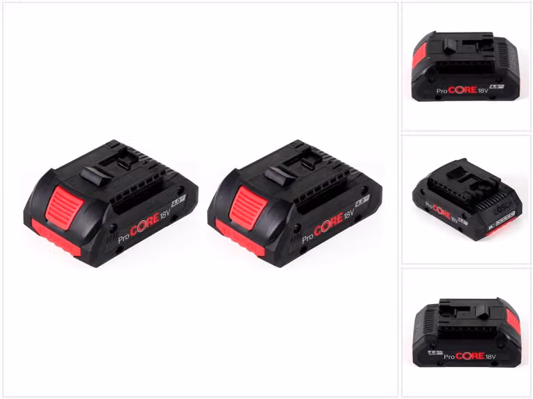 Bosch Set con 2x Batterie al litio GBA 18V 4,0 Ah ProCORE Professional ( 2x 1600A016GB )