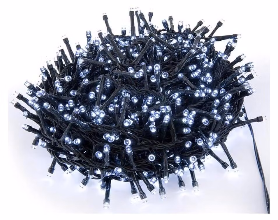 Catena luminosa a LED, 10 metri, luce bianca fredda, alimentata a batteria, per decorazioni