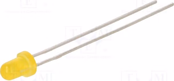 5 LED, 65 mcd, 3 mm, 60°, giallo, LTL1NHSH6D, diodi LED a foro passante (THT), 3 mm