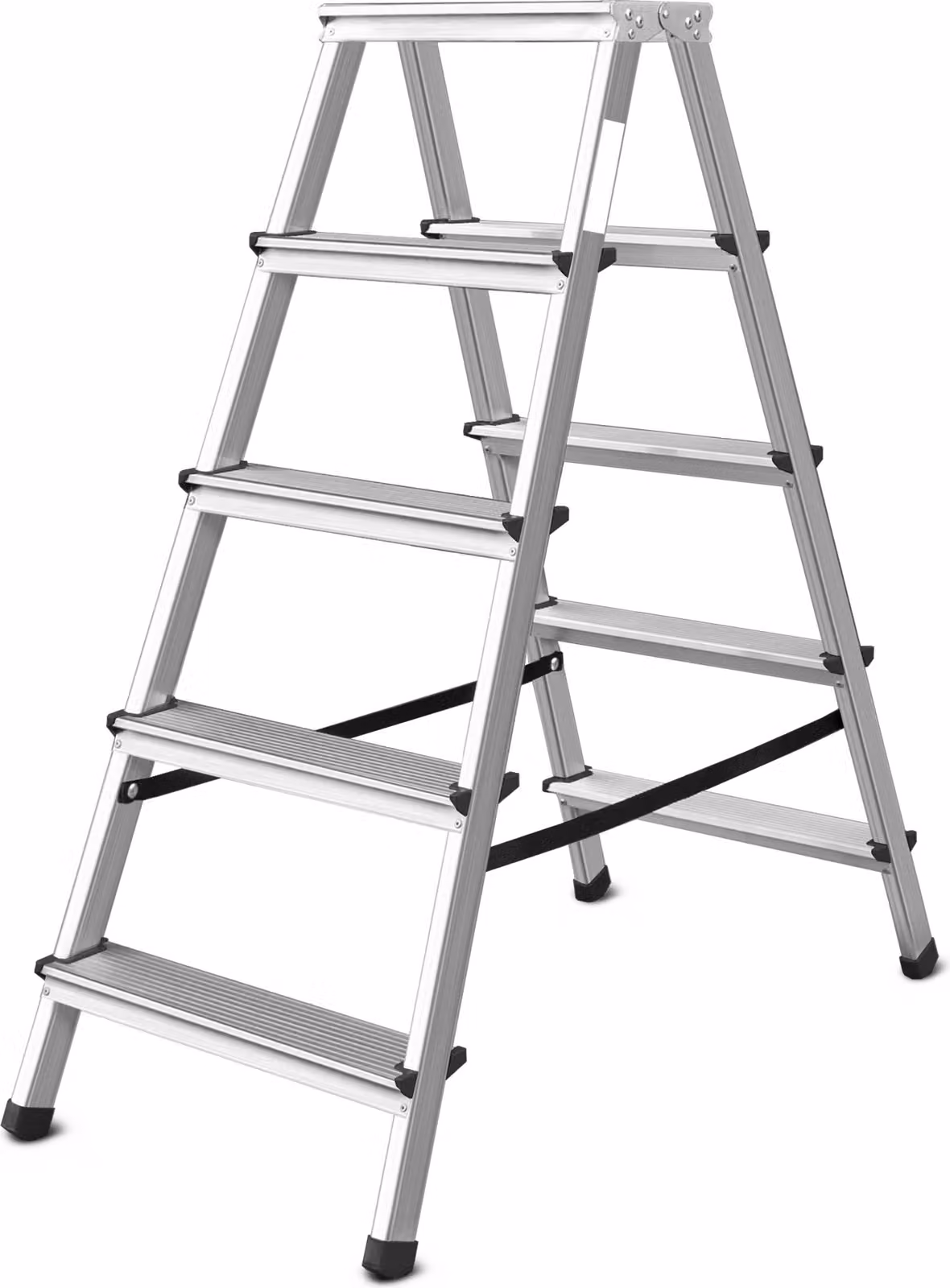 Scala a due lati, con 2x5 gradini. Scala a pioli, scala pieghevole