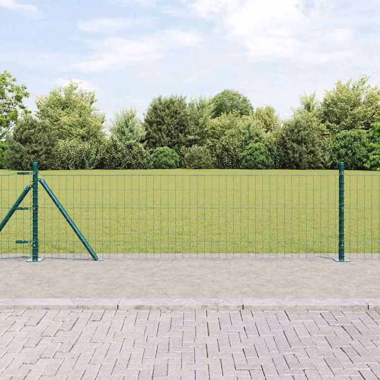 Maison Exclusive - Recinzione con Posto Verde 0,4 x 25 m Acciaio e PVC