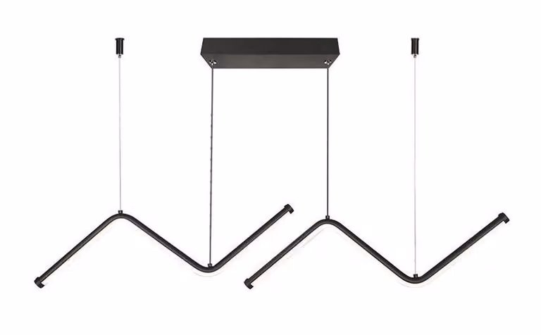 V-TAC VT-7768 Lampadario led da soffitto doppia barra zig zag 100cm 12W 4000K design moderno - sku 6937