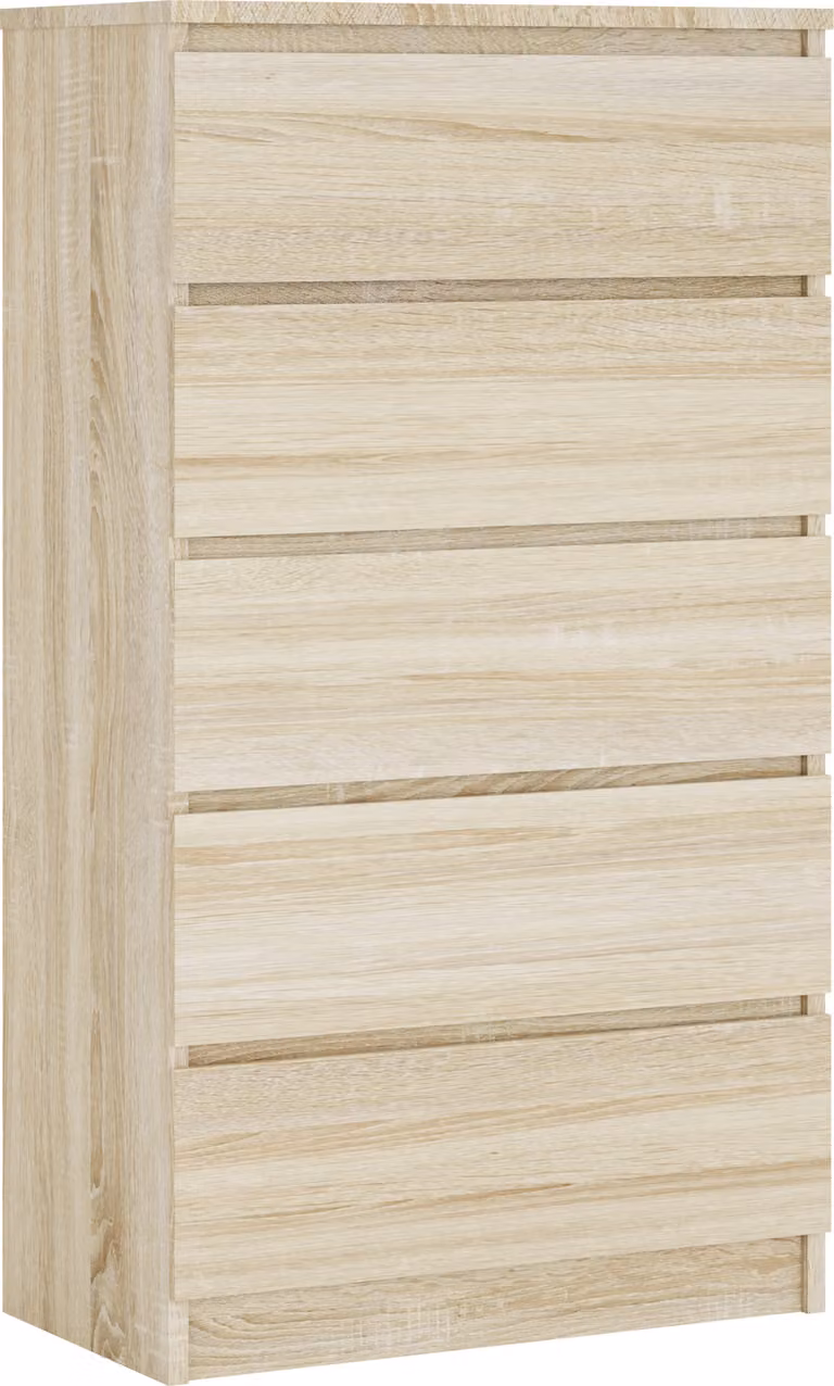 Comodino, colore marrone, dimensioni 70 x 125 x 39 cm