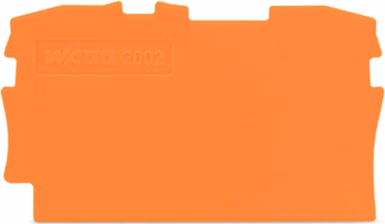 Piastra terminale e intermedia Wago, spessore 0,8 mm, arancione, 1 pz.