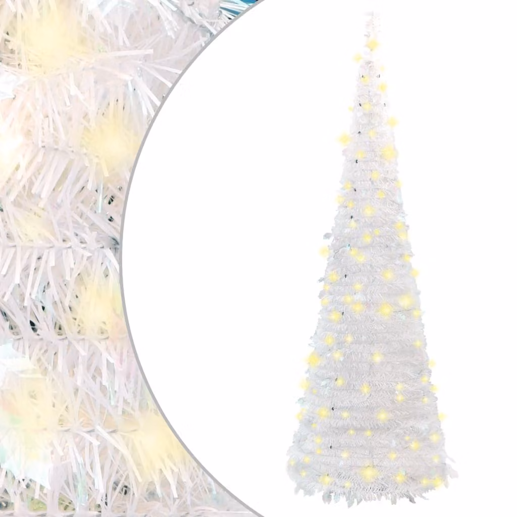 Maison Exclusive - Albero di Natale artificiale pop-up con 200 luci LED, colore bianco, altezza 210 cm