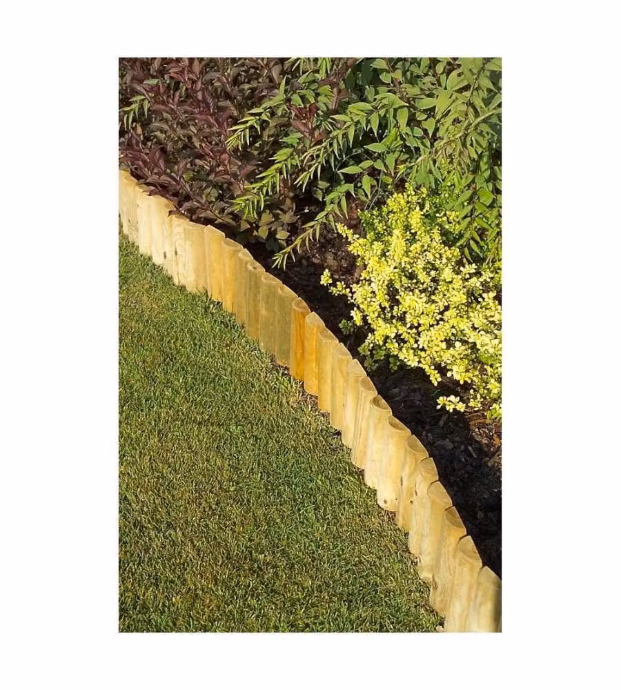 Bordura Giardino in Legno di Conifera - Naturale - 5x20x180 cm