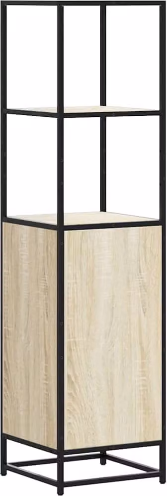 Credenza Rovere Sonoma 35,5x35x139 cm Legno Multistrato Metallo