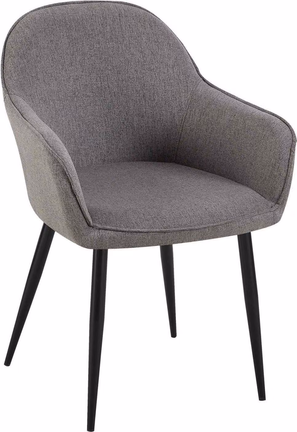 Sedia da pranzo con imbottitura in tessuto - seduta confortevole - stile moderno, detergente per pavimenti antigraffio | colore: grigio scuro