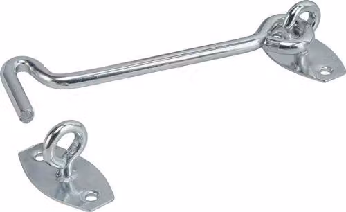 VORMANN gancio per tempesta L.120 mm in acciaio zincato blu con occhiello da avvitare - 000083120Z