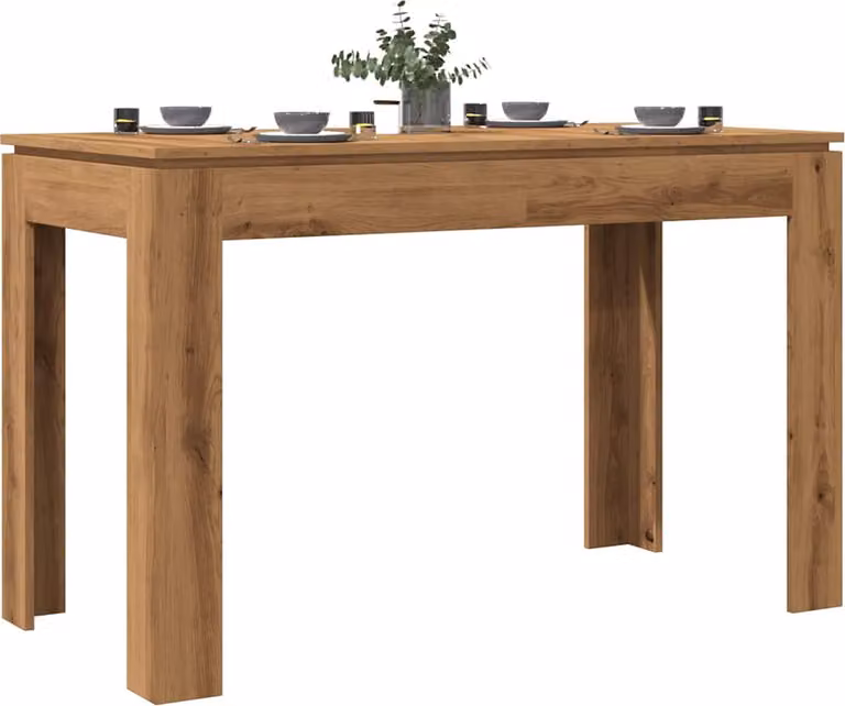 Maison Exclusive - Tavolo da pranzo in rovere artigianale 120x60x76 cm Materiale ligneo