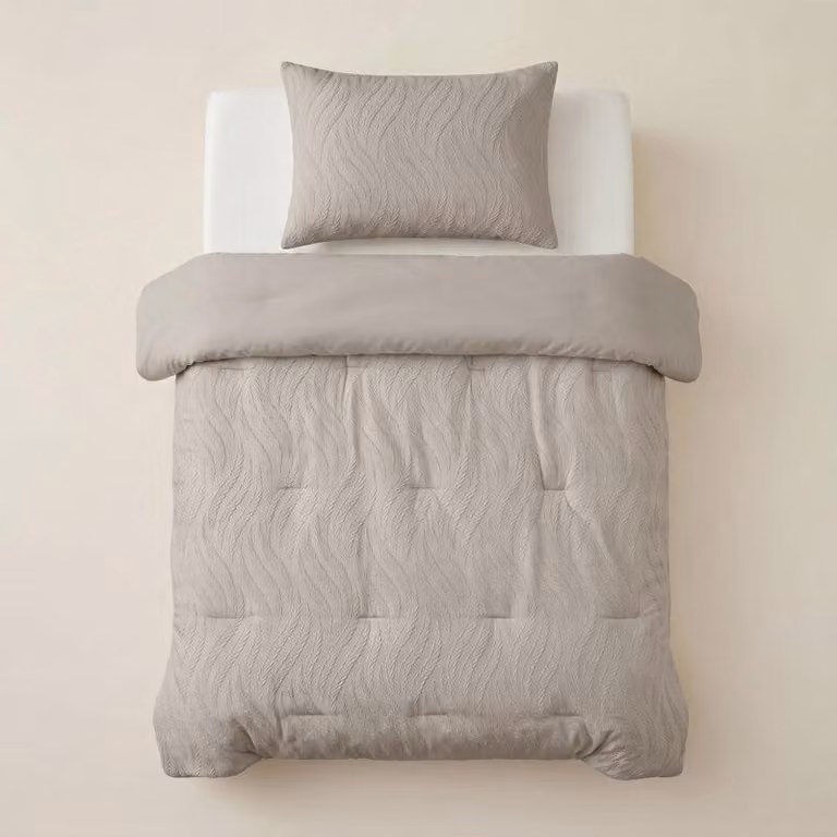 Sleeptime, coperta per letto "Lazy", color taupe, 140 x 200 cm, con federa inclusa