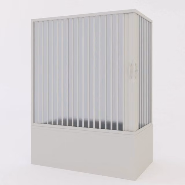 Box doccia sopravasca 70x150 in PVC h 150 a soffietto mod. Ortensia con apertura centrale