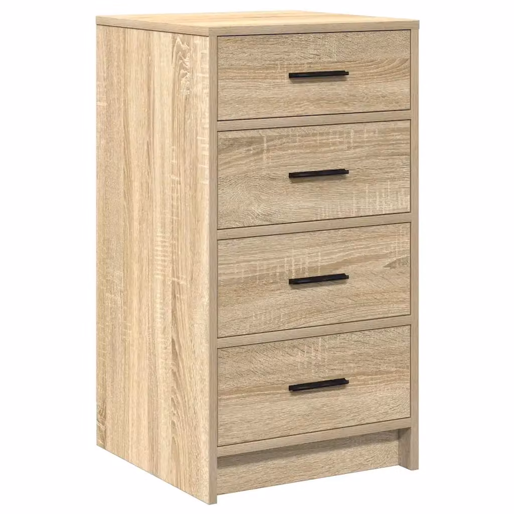 Credenza moderna vidaXL in legno ingegnerizzato rovere sonoma, colore beige e marrone, L/P/H: 40 x 41 x 75 cm – 2