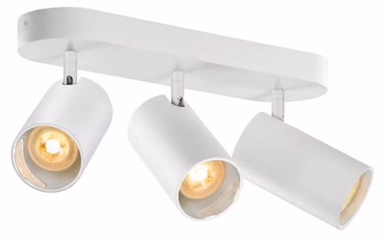 ASTO TUBE, plafoniera, cilindrica, GU10, 3x max. 10 W, bianco