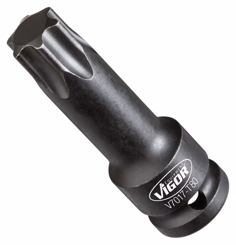 VIGOR Avvitatore a impatto, inserto per cacciavite V7017-T80 1/2" T, profilo SW T80