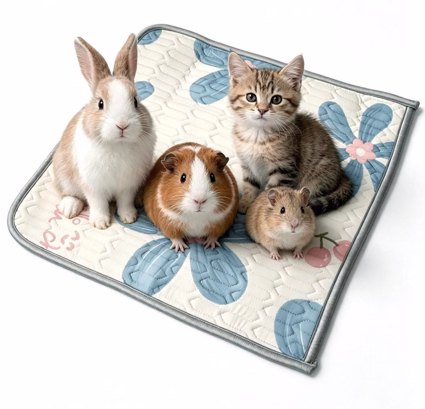Tappetino refrigerante per animali domestici, 50x50 cm, lavabile, ideale per piccoli animali, coperta refrigerante estiva con cinghie