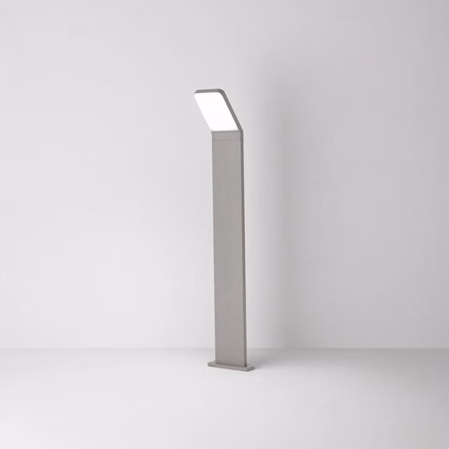 Paletto esterno moderno Path Perenz in alluminio grigio con LED da 12W 3000K IP65 – 1