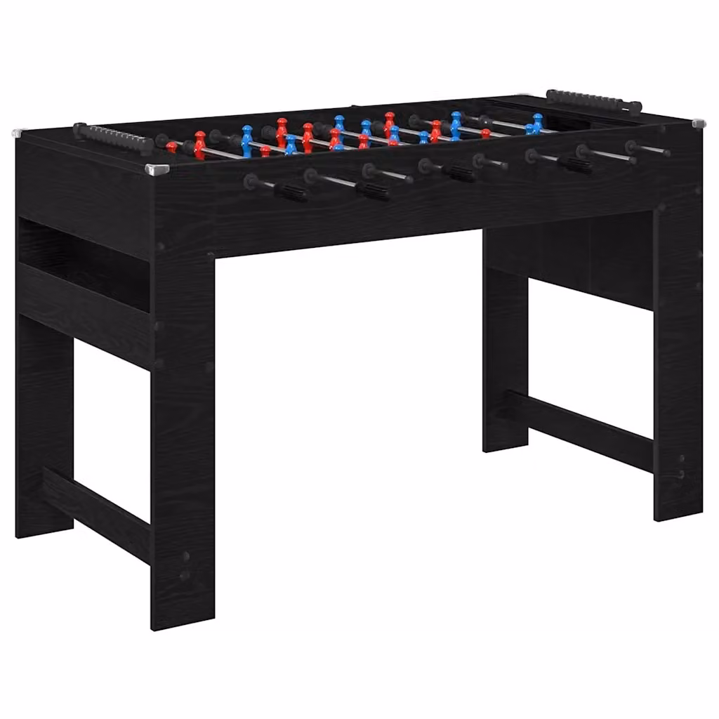 Tavolo da Foosball vidaXL in Legno Nero, L 125 x P 60,5 x H 80 cm – 2
