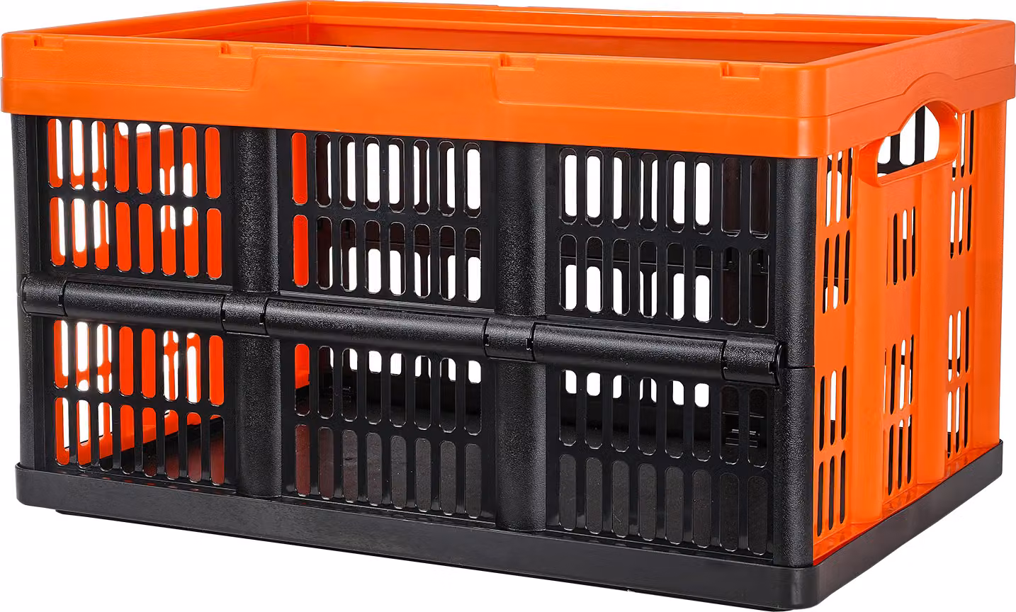 SucceBuy Cestini pieghevoli in plastica da, 45 l, confezione da 3, contenitori pieghevoli e impilabili con maniglie, resistenti per l'organizzazione