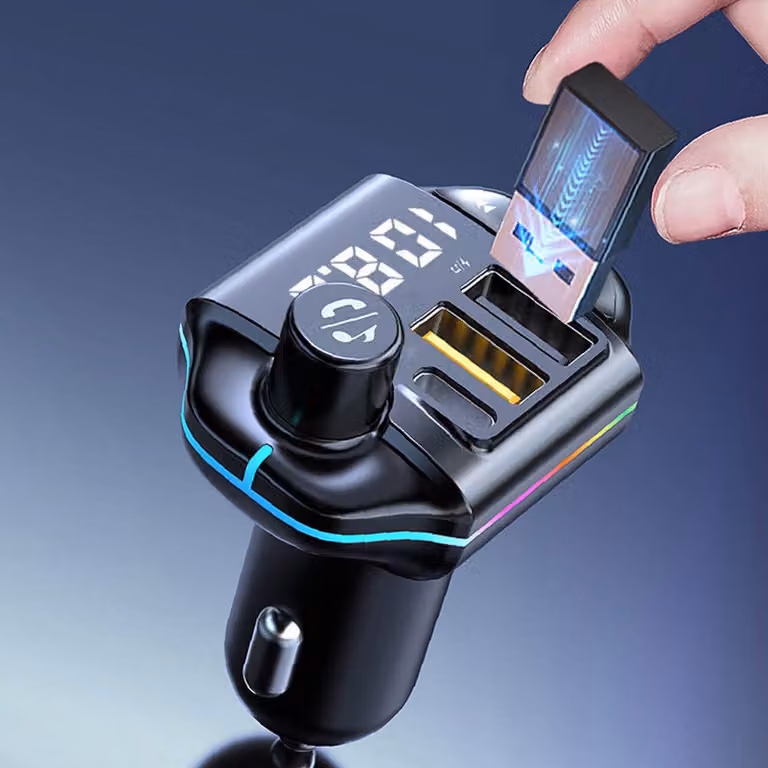 A10 Trasmettitore Fm per auto Ricevitore Bluetooth 5.0 senza fili nero