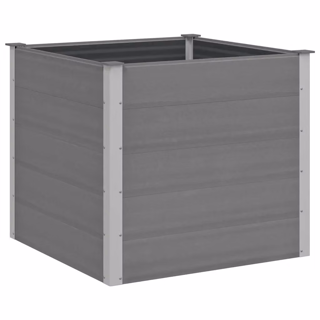 Letto rialzato da giardino vidaXL in WPC grigio L/P/H: 100 x 100 x 91 cm – 2