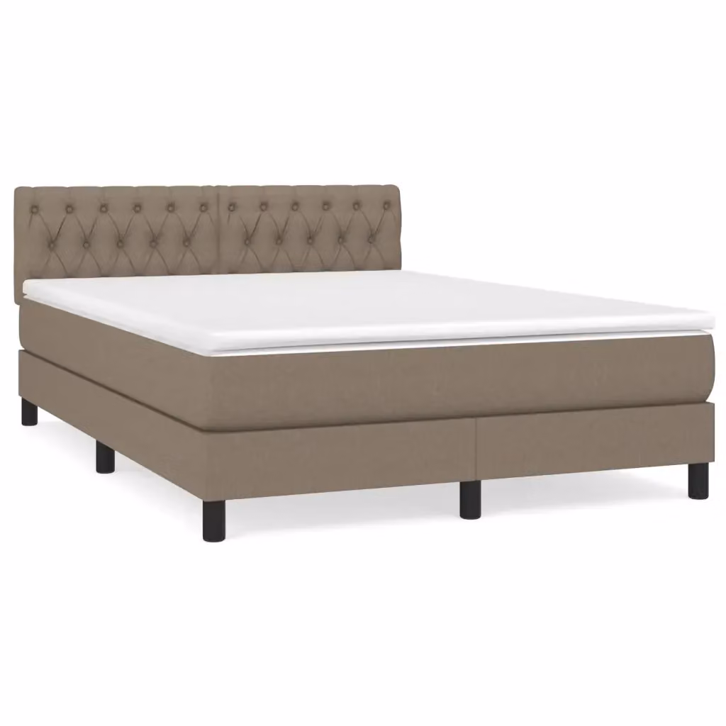 vidaXL Giroletto a Molle con Materasso Ibrido in Tessuto, L/P/H: 144 x 193 x 88 cm – 2