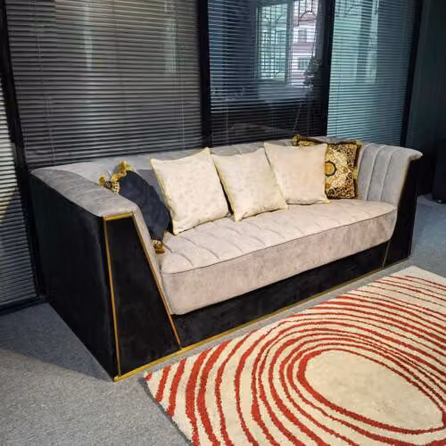 Dreisitzer Medusa Sofa Couch Couchen Polster Möbel Wohnzimmer Stoff