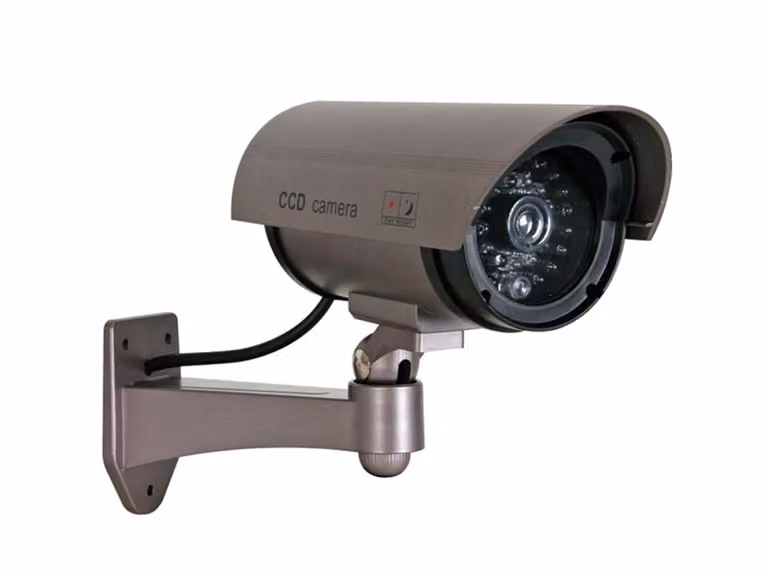Telecamera bullet fittizia con led Ir e led rosso