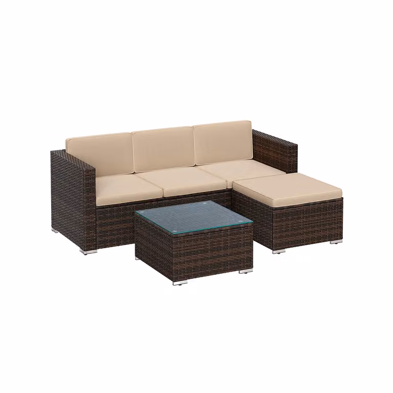 Set di 5 Mobili da Giardino | SONGMICS, Marrone + Talpa
