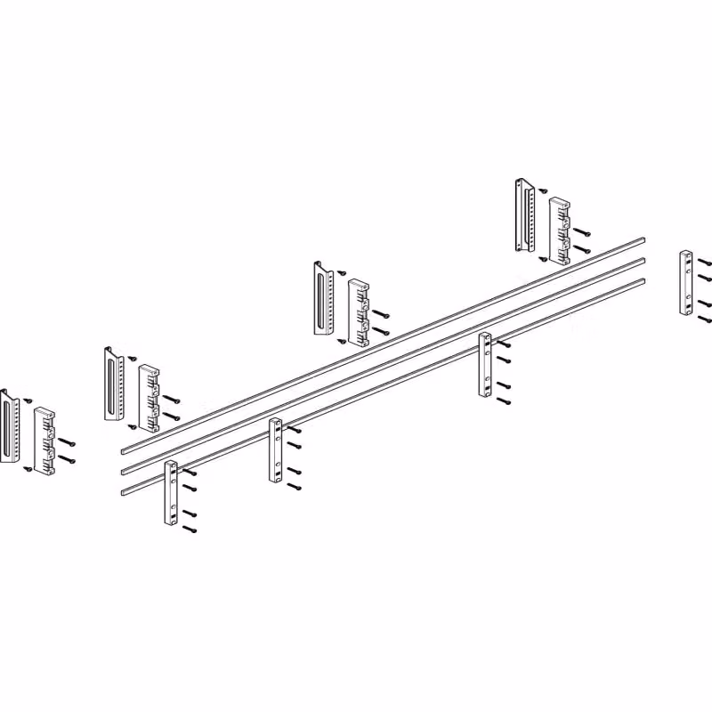 Modulo barra collettrice ABN, versione profonda, 5 moduli in larghezza/2 in profondità, 60 mm, con conduttori in rame 12x5 mm, a 3 poli, EBM 32 mm, MTSC52613
