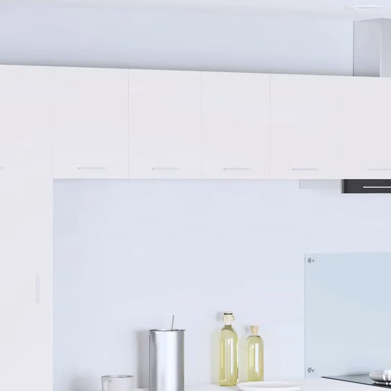 Set di 2 armadi pensili da cucina vidaXL in MDF bianco opaco L/P/H: 60 x 31 x 40 cm