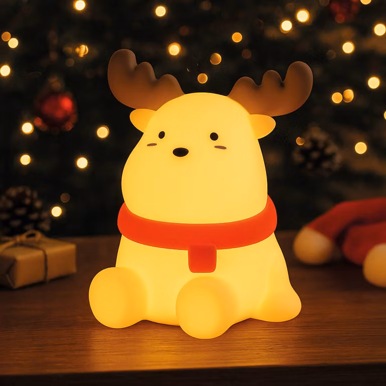 FH Lighting Lampada a LED ricaricabile Micha, colore beige, altezza 15 cm, silicone dimmerabile, Crema / Ambra, Cameretta