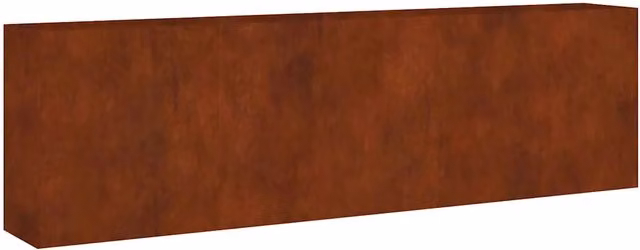 Fioriera Rialzata da Giardino-Vaso da giardino 280x40x80 cm in Acciaio Corten