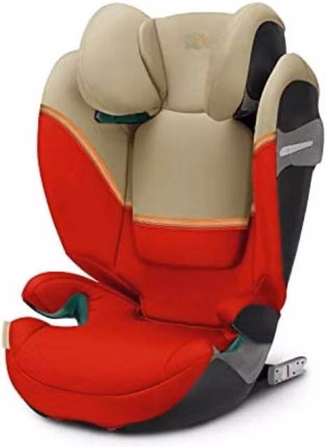 Seggiolino Auto con Base Isofix e Altezza Regolabile, Certificazione UN R129 i-Size, Colore Oro e Rosso