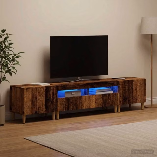 Mobile TV LED a 3 pezzi DELFT Legno antico Legno ingegnerizzato 3416768