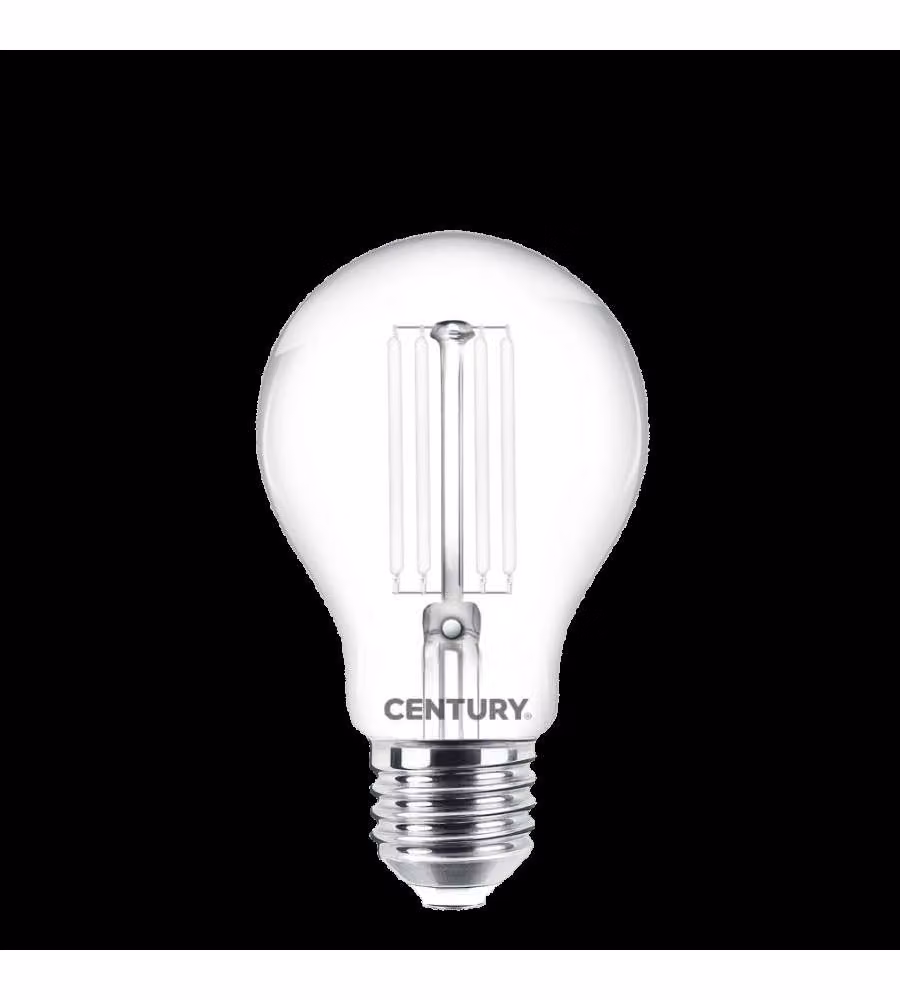 CENTURY ITALIA Lampadina LED Filamento E27 Goccia Chiara 7,5W 4000K