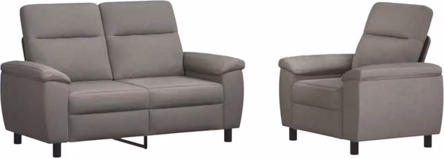 Set di 2 divani moderni vidaXL in tessuto beige e grigio con struttura in metallo per il tuo soggiorno