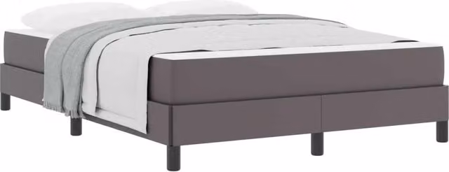 Letto matrimoniale | Letto per adulti | Struttura del letto con materasso Grigio 160 x 200 cm Tessuto