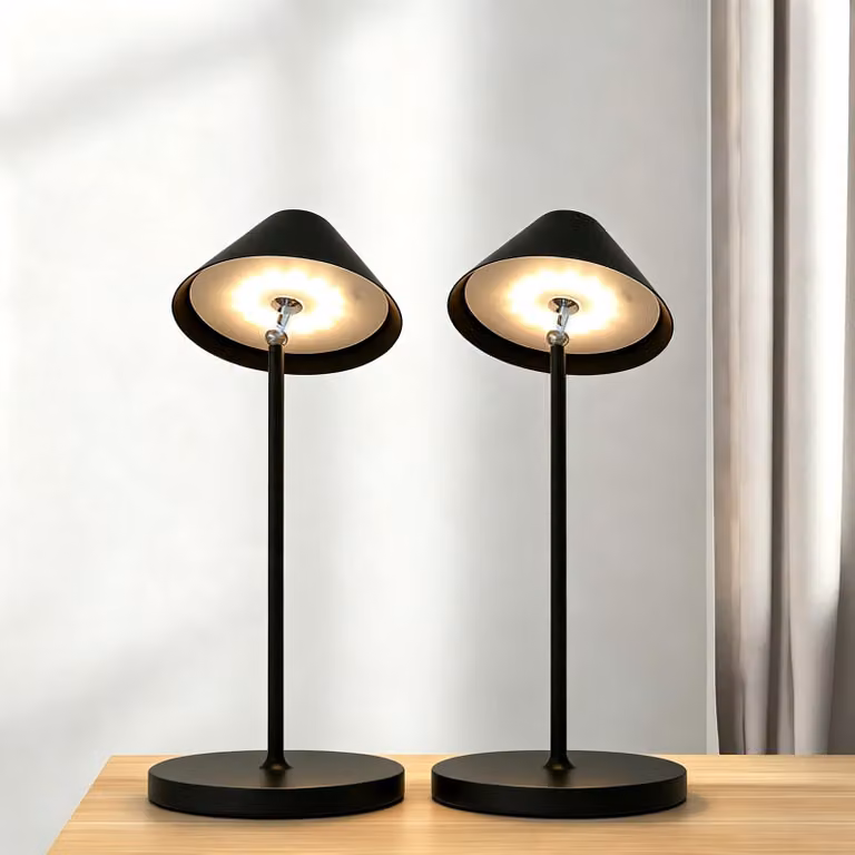 Set da 2 lampade da tavolo a LED ricaricabili - Lampada da comodino magnetica romantica, luce d'atmosfera, luce decorativa senza fili per balconi, ristoranti e regali