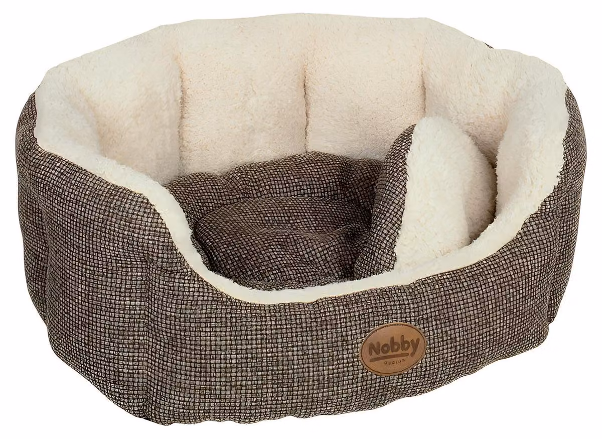 Cuccia per cani Nobby ovale Alba marrone, dimensioni: 86 x 70 x 24 cm