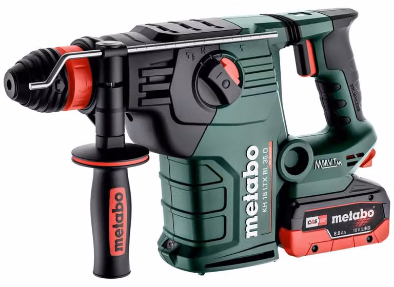 Martello combinato a batteria METABO KH 18 LTX BL 35 Q (600813810); metaBOX 185 XL