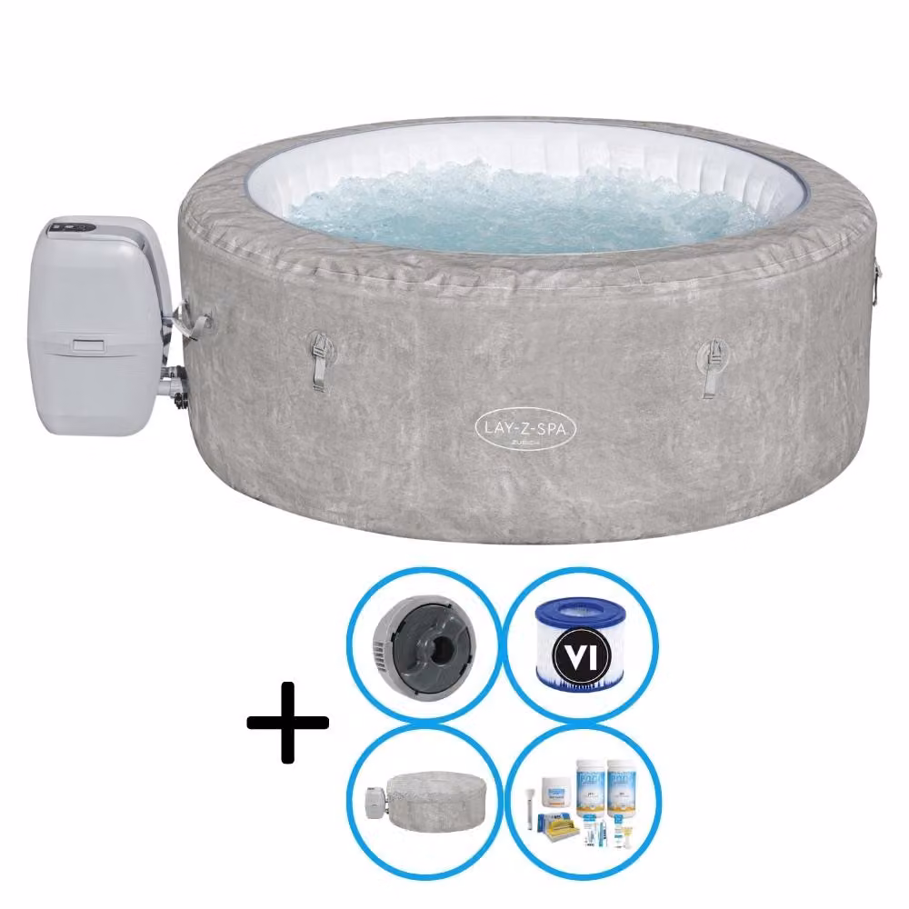 Bestway - Jacuzzi - Lay-Z-Spa - Zurigo - Pacchetto di manutenzione incluso
