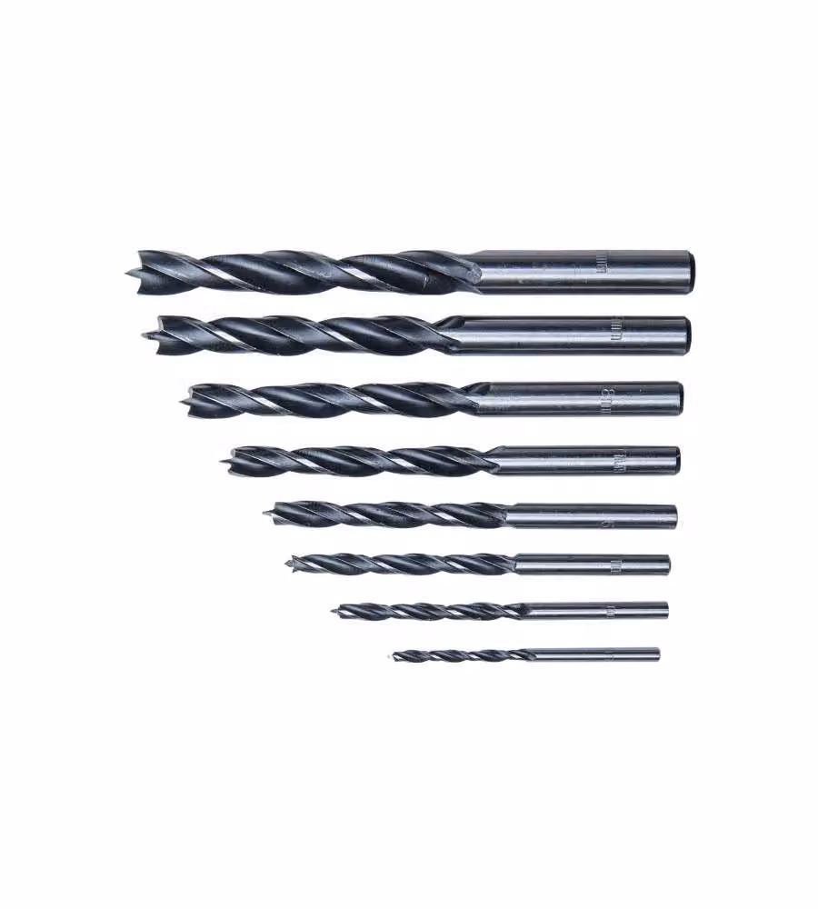 Set punte elicoidali per legno da 3 a 10 mm. 8 pz.