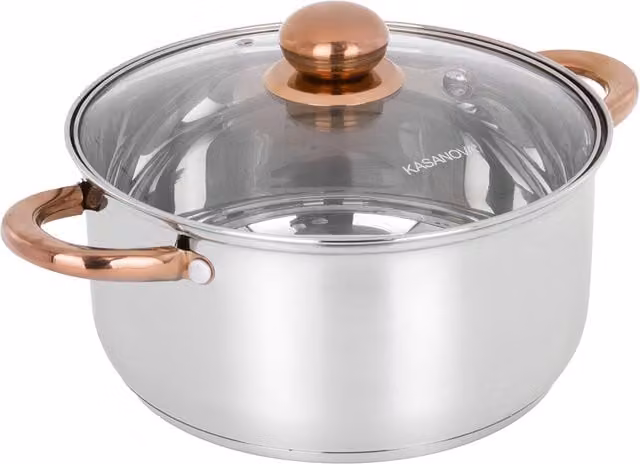 Casseruola 24 cm acciaio inox Meravigliosa con coperchio