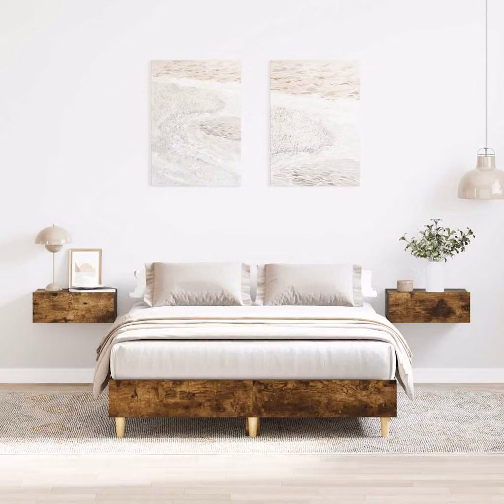 Giroletto vidaXL senza materasso in legno e composito colore marrone L/P/H: 120 x 200 x 193 cm
